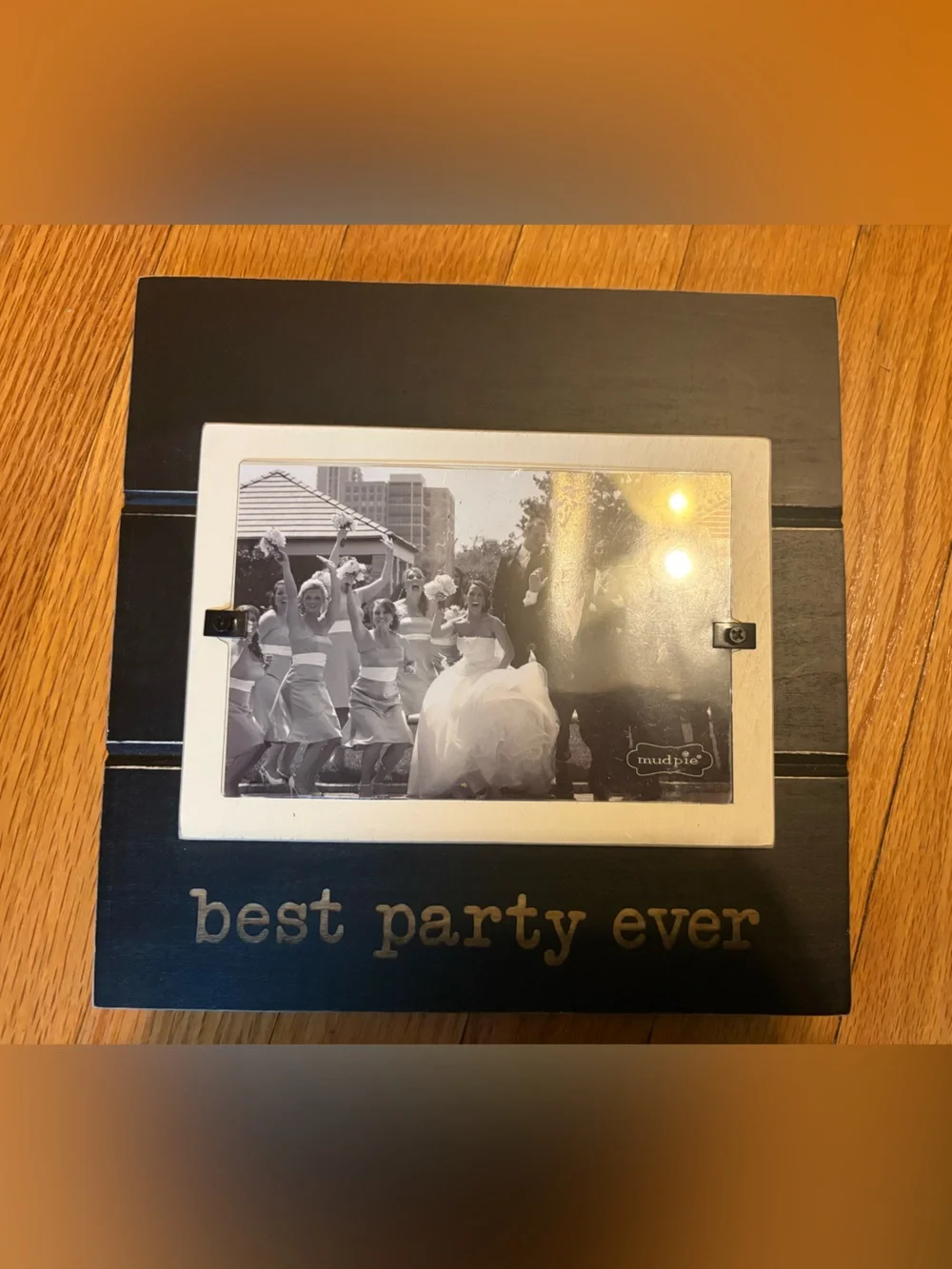 Mud Pie Distressed Black Frame with White Mat 